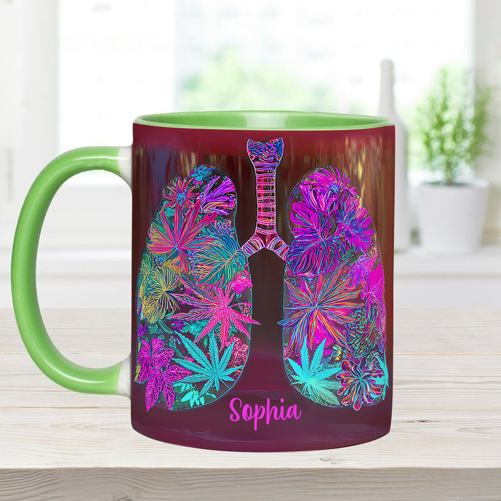 Stoner Chick Lungs - Personalisierter Weed-Akzentbecher