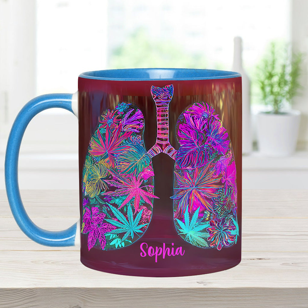 Stoner Chick Lungs - Personalisierter Weed-Akzentbecher