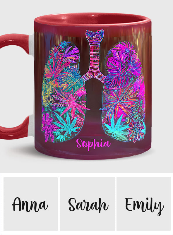 Stoner Chick Lungs - Personalisierter Weed-Akzentbecher