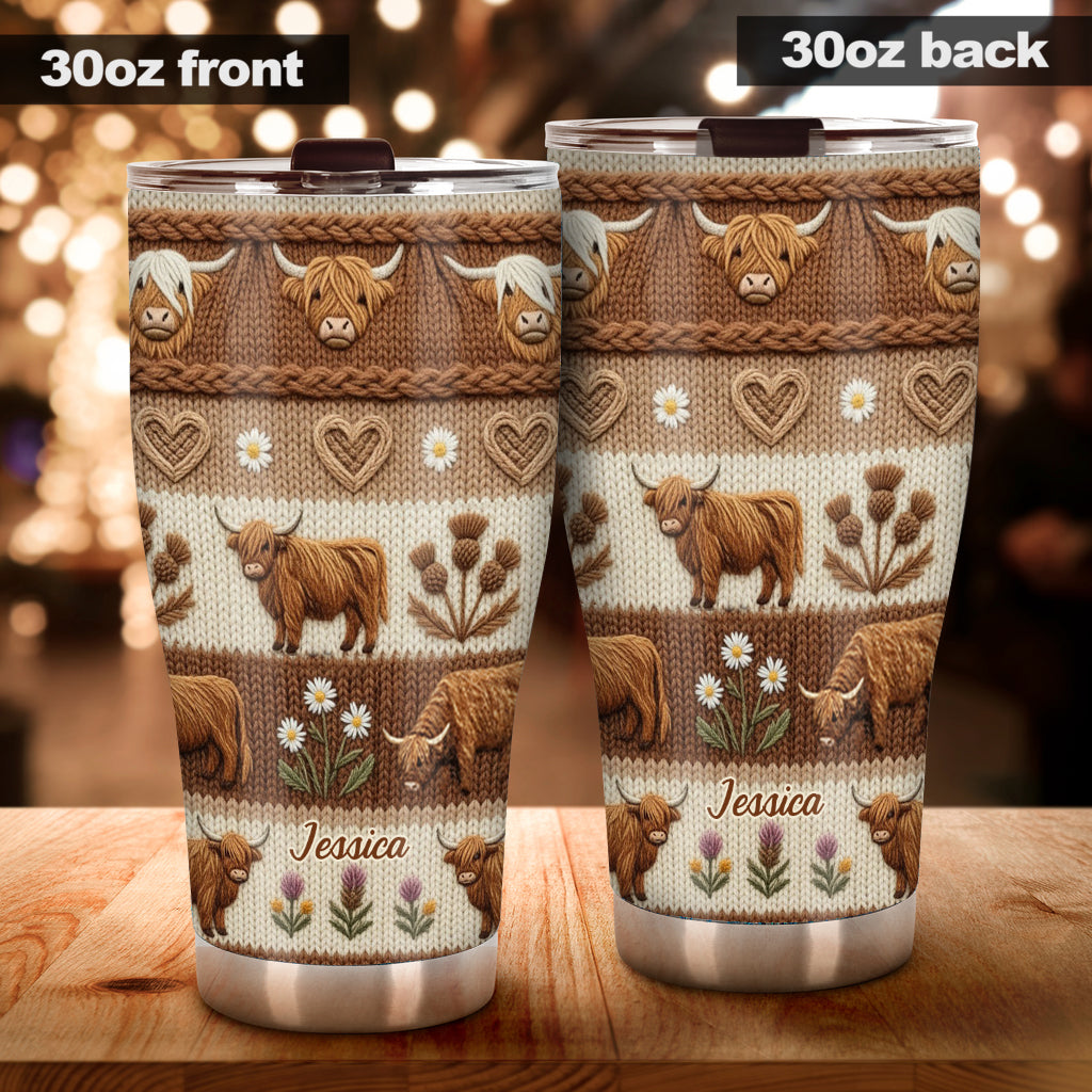 Liebe zu Hochlandrindern – Personalisierter Hochlandrind-Trinkbecher