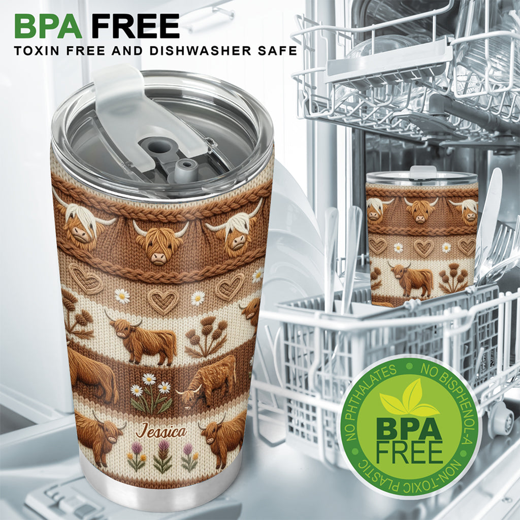 Liebe zu Hochlandrindern – Personalisierter Hochlandrind-Trinkbecher