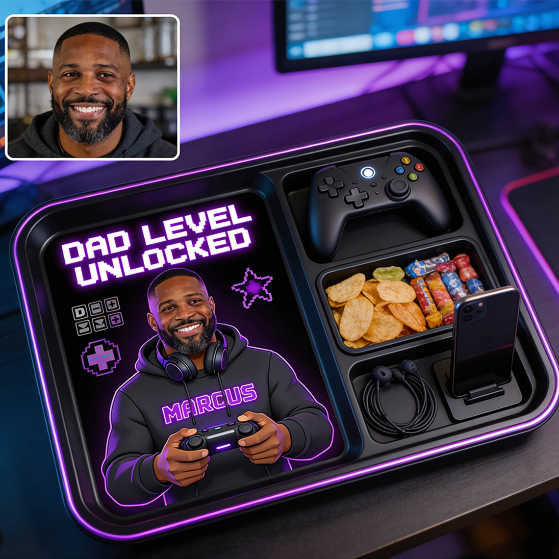 Gamer Dad - Personalisierbares Vater Ablagefach