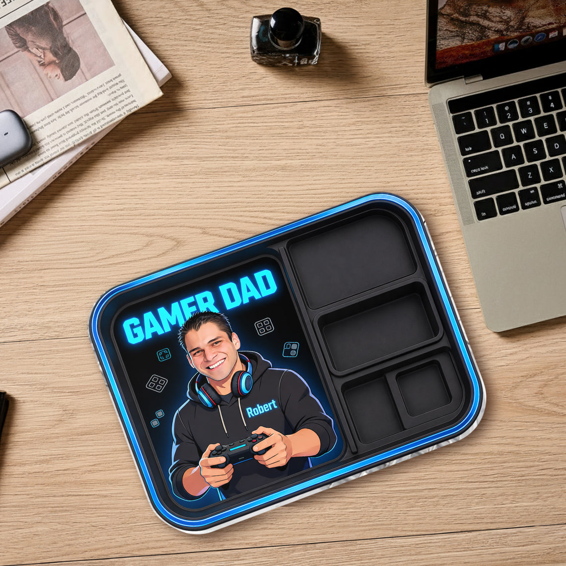 Gamer Dad - Personalisierbares Vater Ablagefach