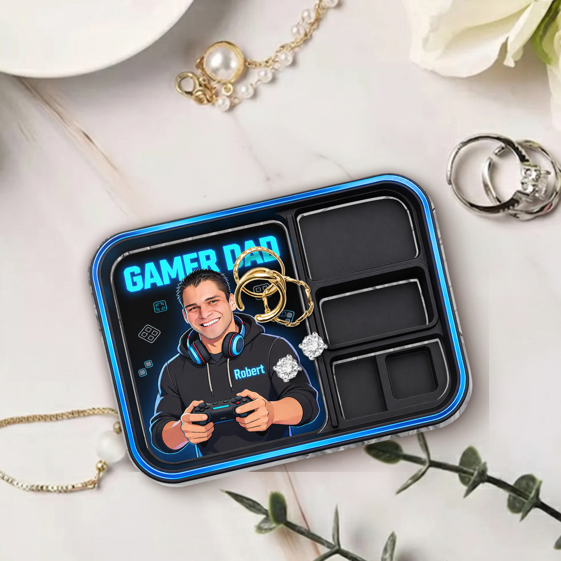 Gamer Dad - Personalisierbares Vater Ablagefach