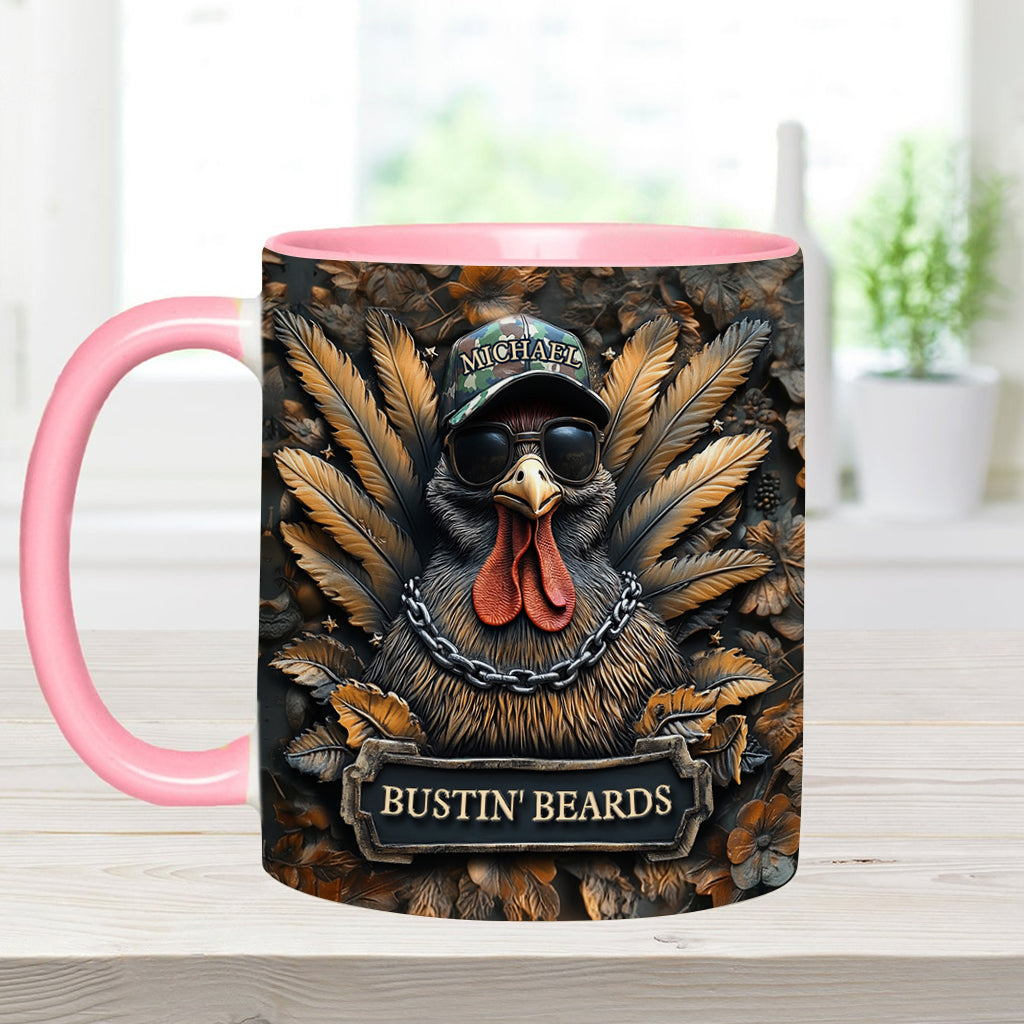 Bärte fangen – Personalisierter Becher mit Jagdmotiv