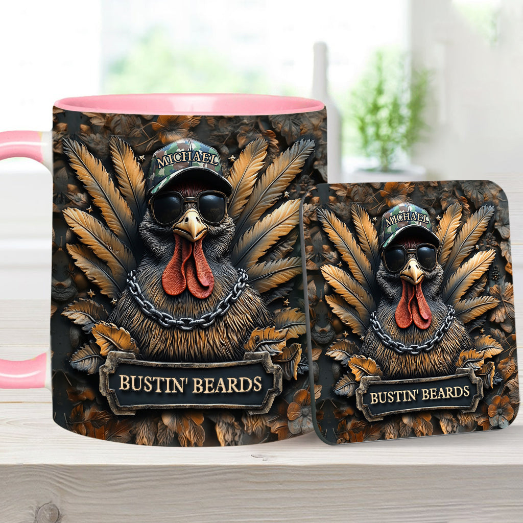 Bärte fangen – Personalisierter Becher mit Jagdmotiv