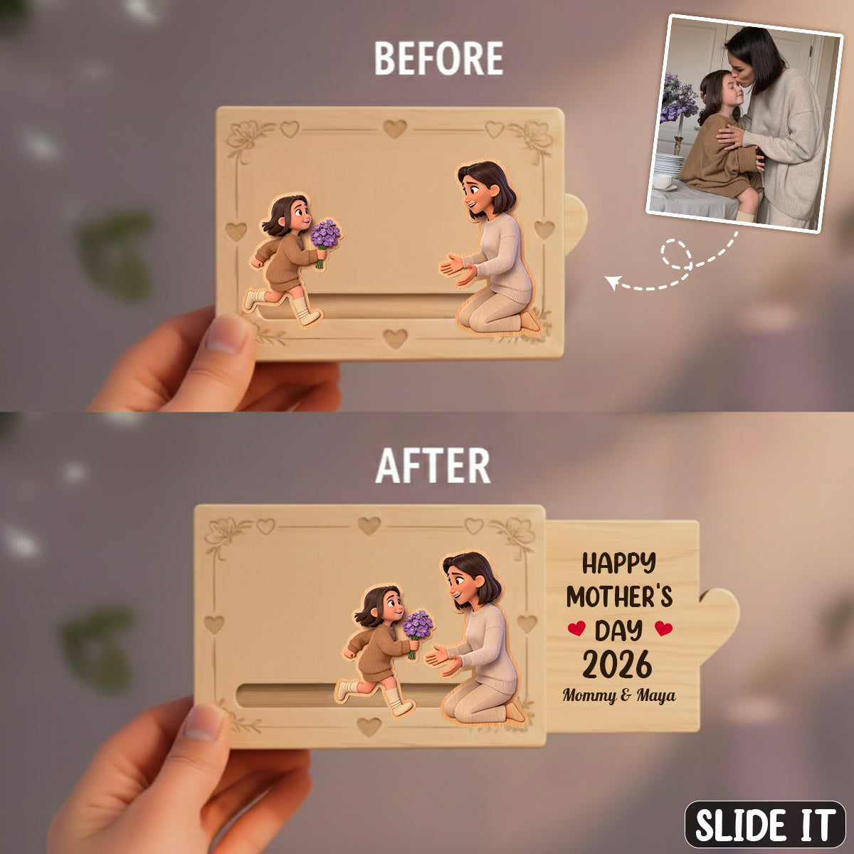 Message For Mother - Personalized Mother Sliding Ornament