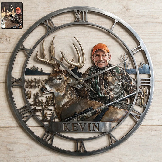 Benutzerdefiniert aus jedem Foto - Personalisierte Jagd-Acryl-Wanduhr