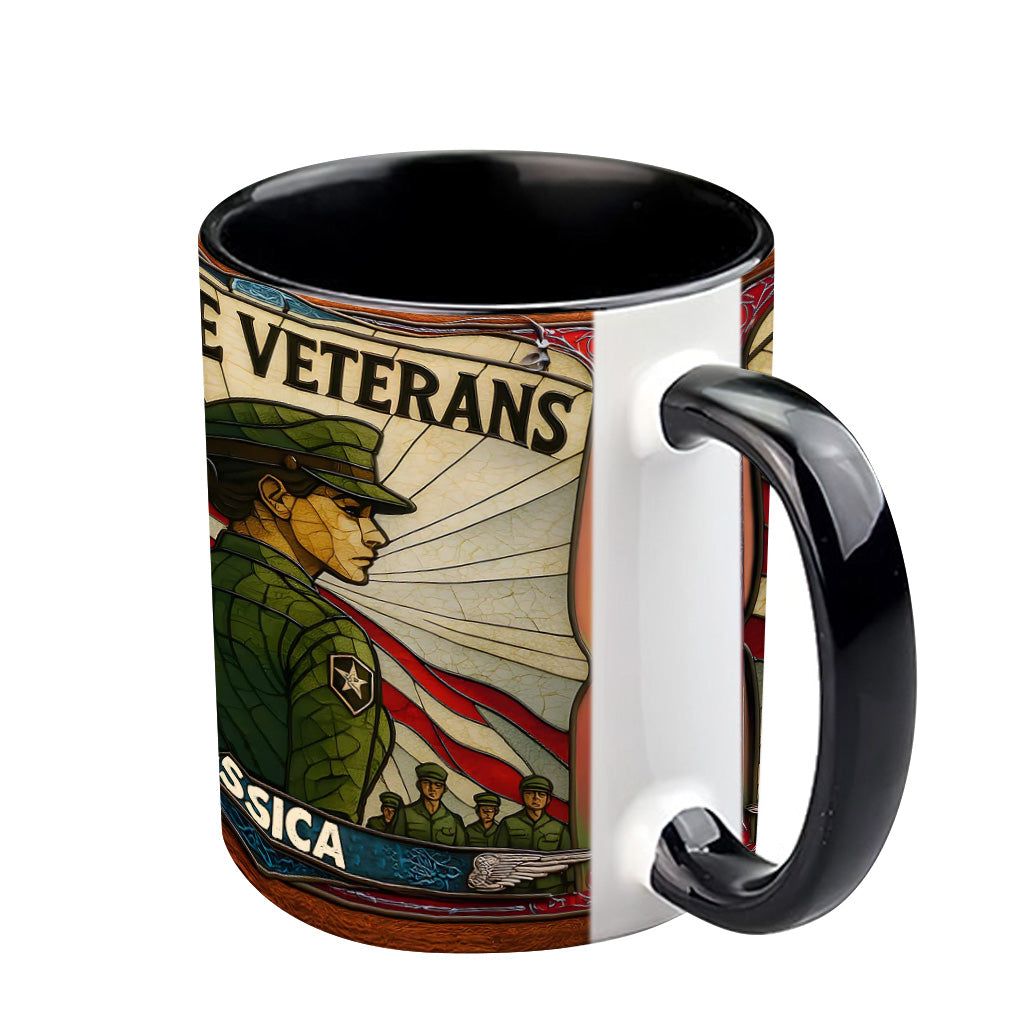 Personalisierte Tasse mit Veteranen-Akzent