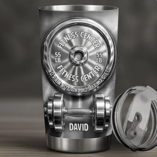 No Pain No Gain - Personalized Fitness Tumbler