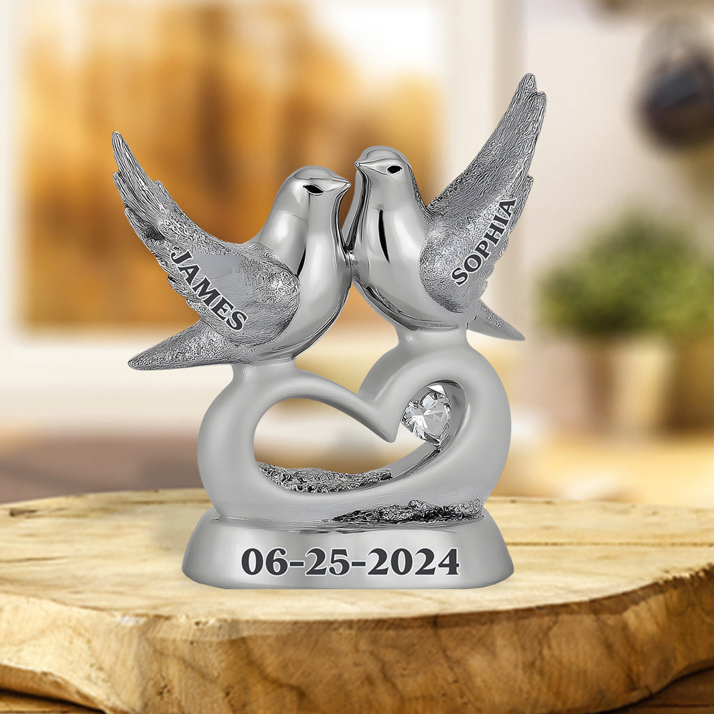 Jubiläumsgeschenke – Personalisierte Acrylplakette in individueller Form für Paare