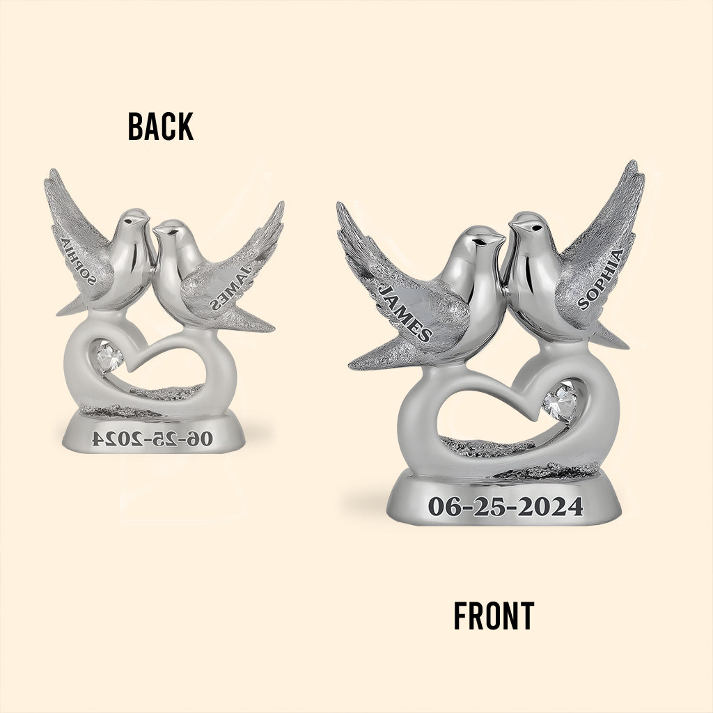 Jubiläumsgeschenke – Personalisierte Acrylplakette in individueller Form für Paare