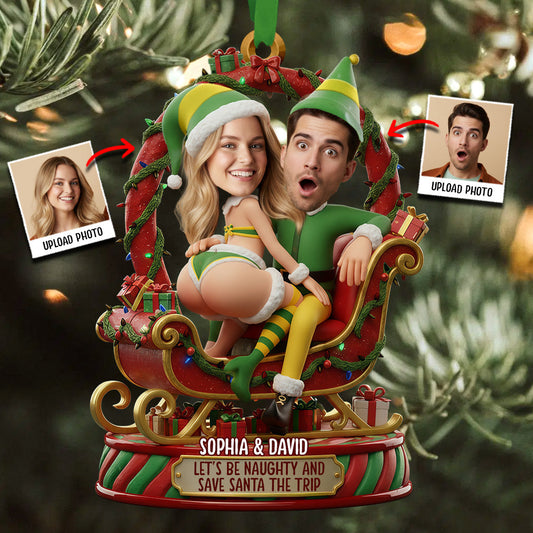 Lustiger Elf – Personalisierter transparenter Paar-Anhänger