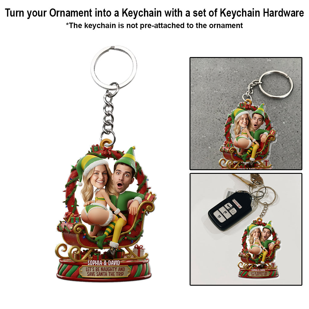 Lustiger Elf – Personalisierter transparenter Paar-Anhänger