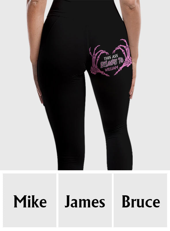 This Ass Belongs To - Personalized Couple Leggings