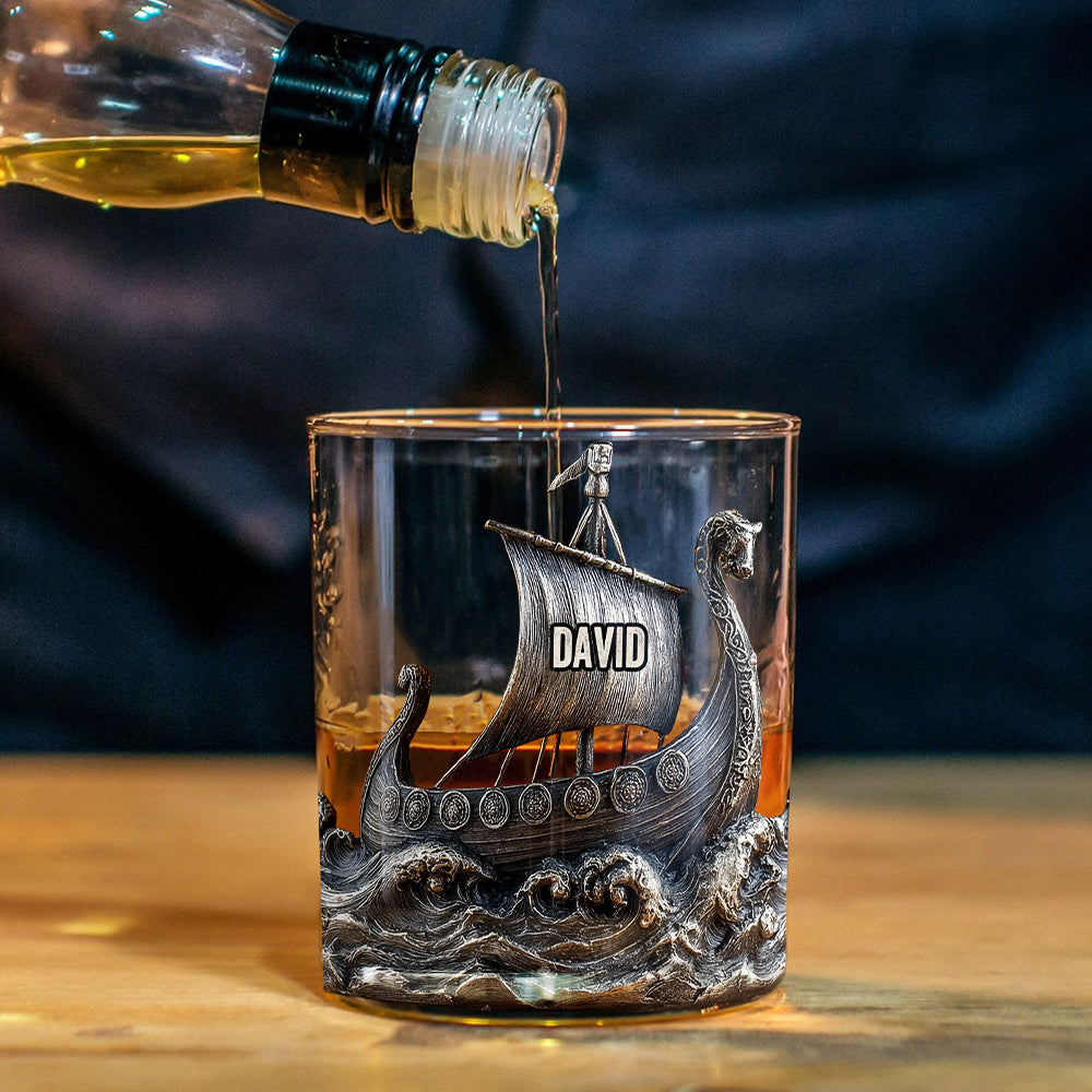 Wikingergeist – Personalisiertes Wikinger-Whiskyglas
