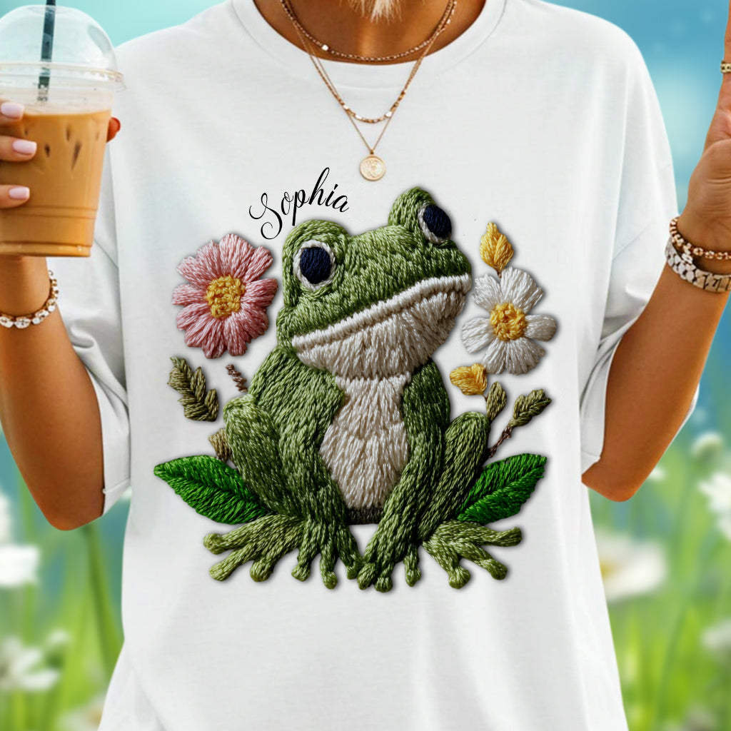 Ich liebe Frösche – personalisiertes Frosch-T-Shirt und Hoodie