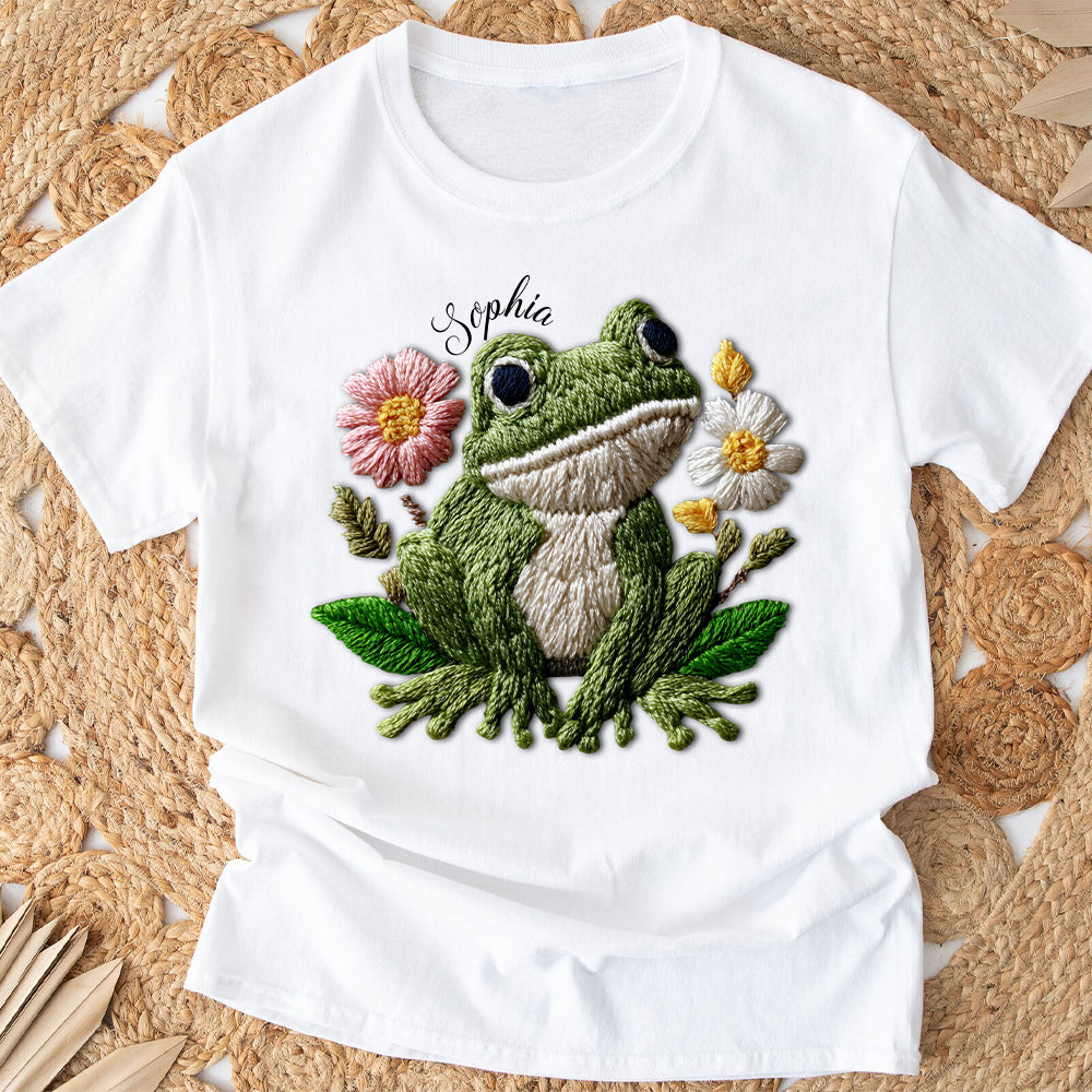 Ich liebe Frösche – personalisiertes Frosch-T-Shirt und Hoodie