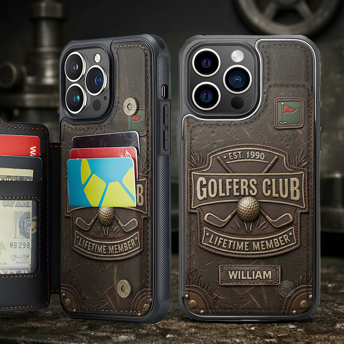 Life Time Golf Club Member - Personalized Golf Fully Printed Wallet Phone Case