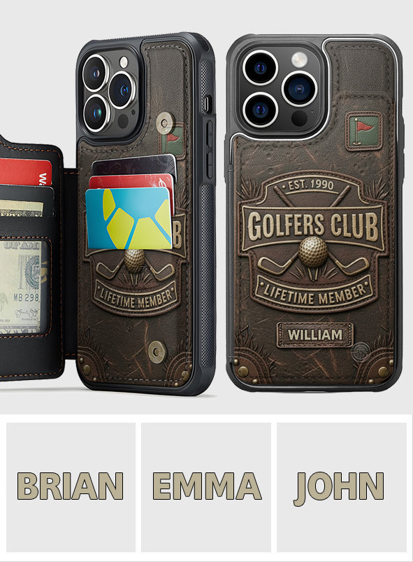 Life Time Golf Club Member - Personalized Golf Fully Printed Wallet Phone Case