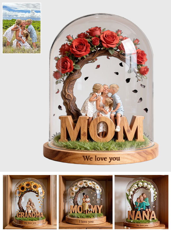 Stammbaum – Personalisierte Acrylplakette in individueller Form für die Mutter