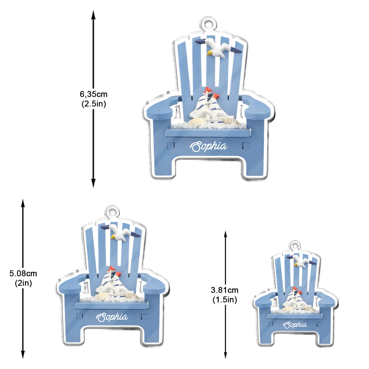 Beach Chair - Personalized Sea Lover Earrings