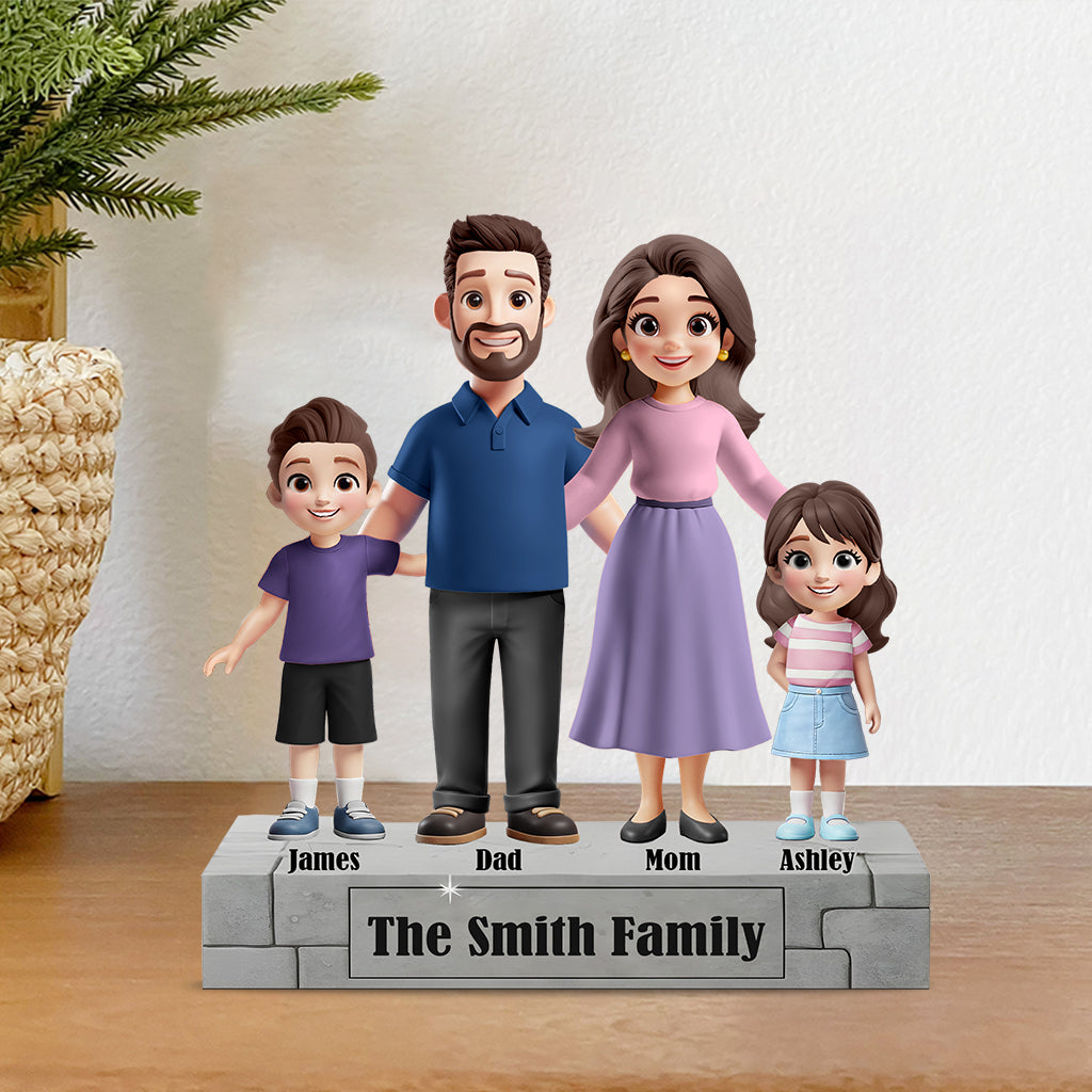 I Love My Family - Personalized Family Custom Shaped Acrylic Plaque