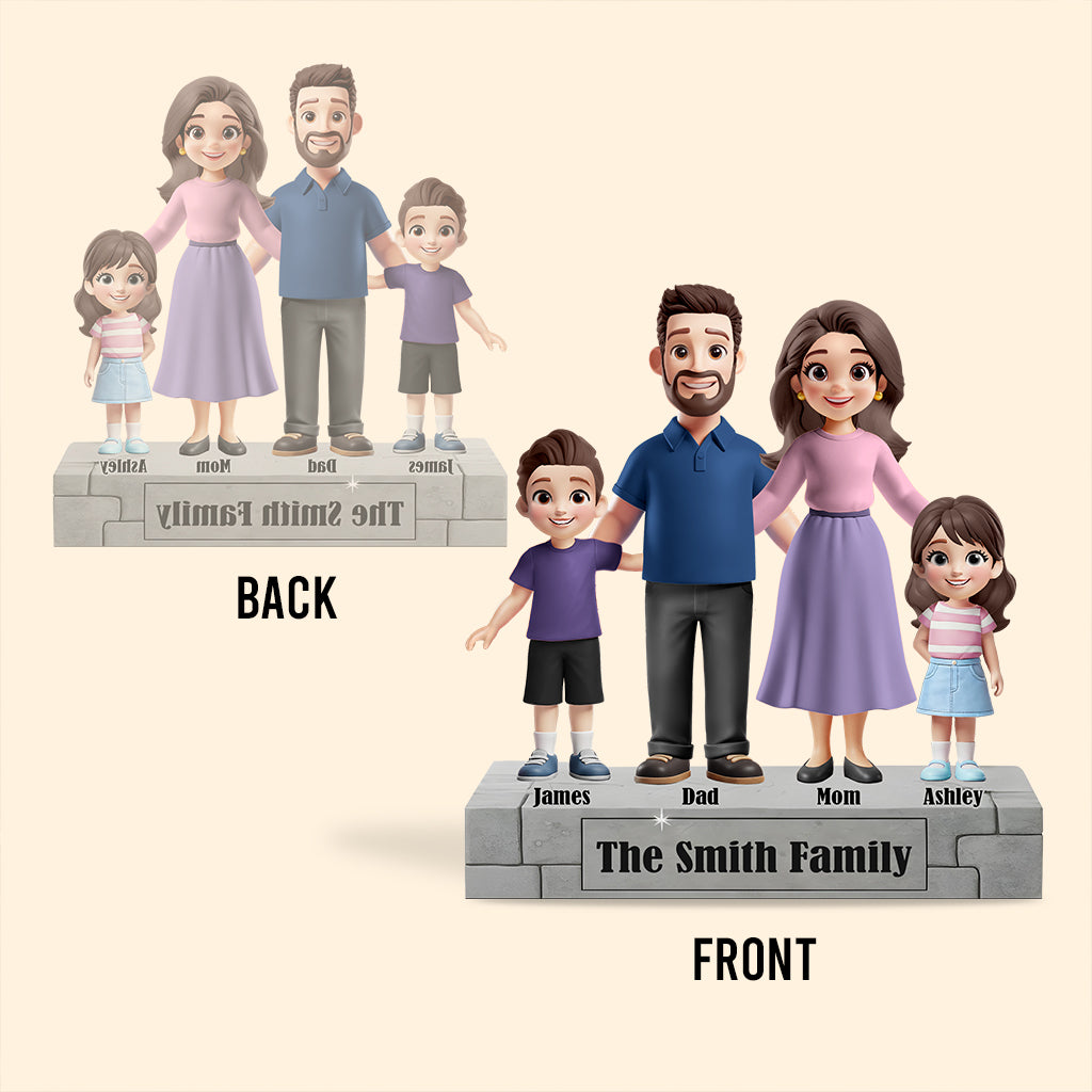 I Love My Family - Personalized Family Custom Shaped Acrylic Plaque