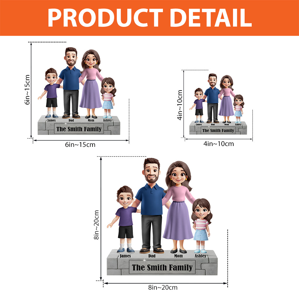 I Love My Family - Personalized Family Custom Shaped Acrylic Plaque