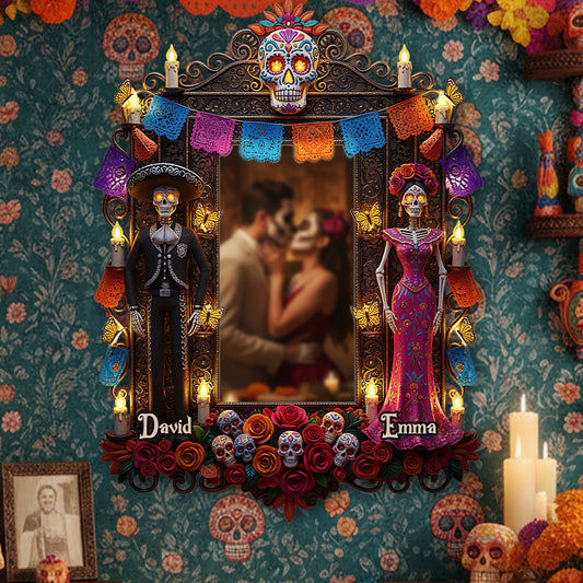 Bis dass der Tod uns scheidet – Personalisierter Wandspiegel für Paare