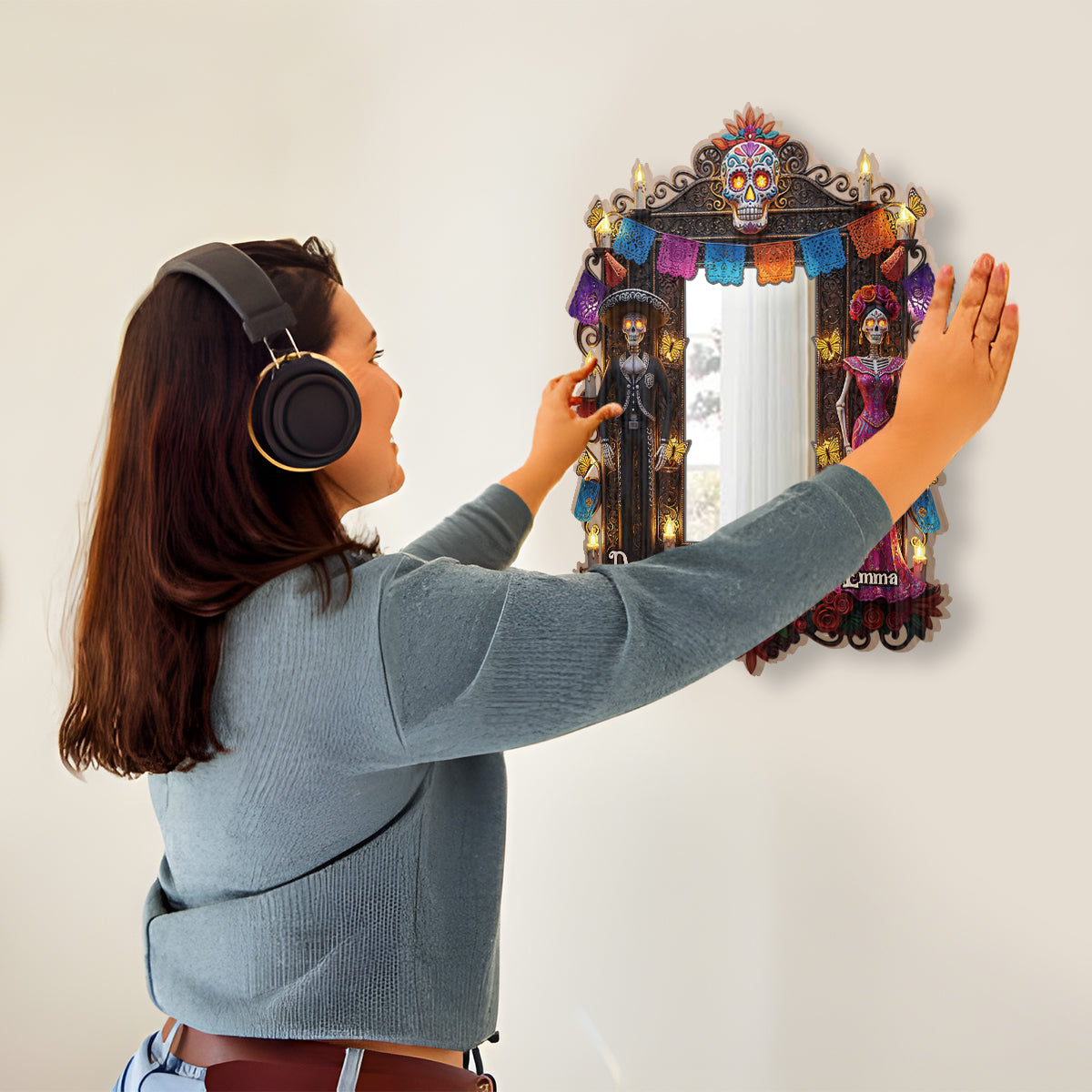 Till Death Do Us Part - Personalized Couple Wall Hanging Mirror