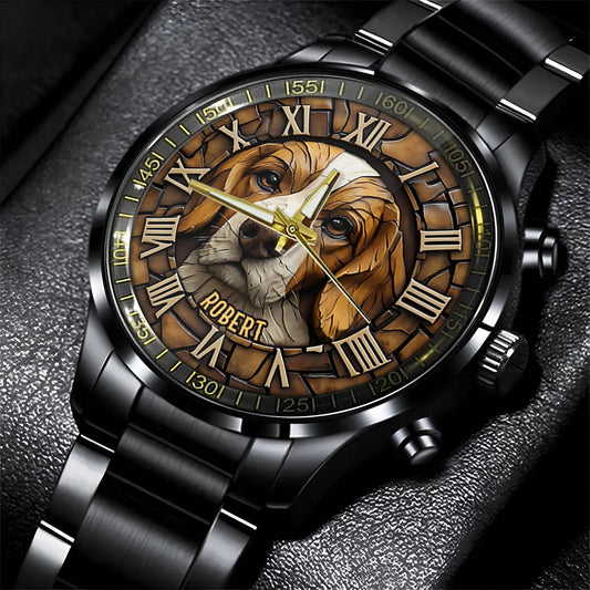Brave Beagle – Personalisierte Hunde-Handuhr