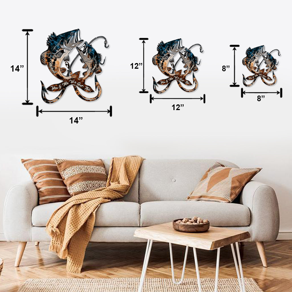 Wir angeln fürs Leben – personalisiertes Angelschild aus Metall