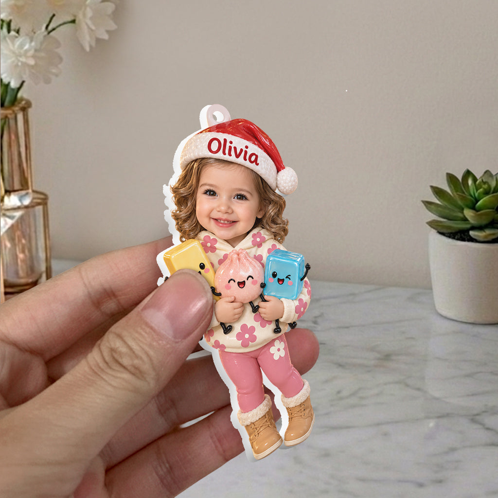 Merry Squishmas Gift For Kids - Personalized Kid Premium 3D Ornament