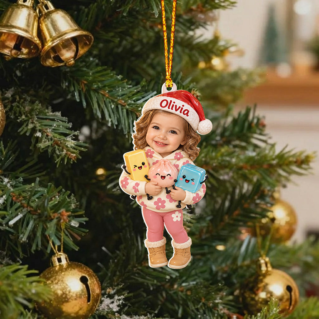 Merry Squishmas Gift For Kids - Personalized Kid Premium 3D Ornament
