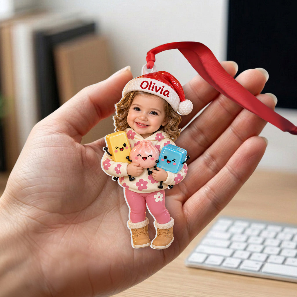 Merry Squishmas Gift For Kids - Personalized Kid Premium 3D Ornament