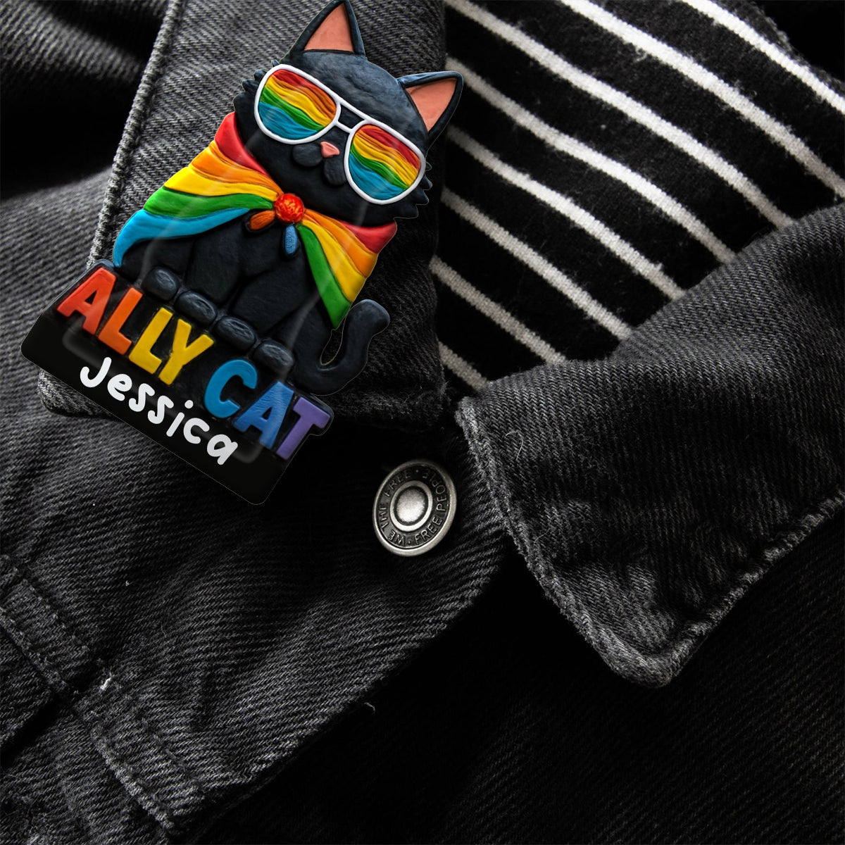 Ally Cat – Personalisierte LGBT-Unterstützungsnadel