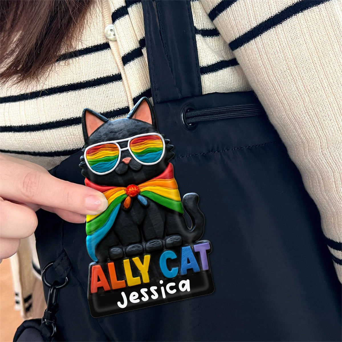 Ally Cat – Personalisierte LGBT-Unterstützungsnadel