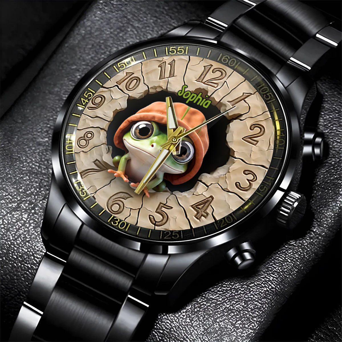 Love Frog – Personalisierte Frosch-Handuhr
