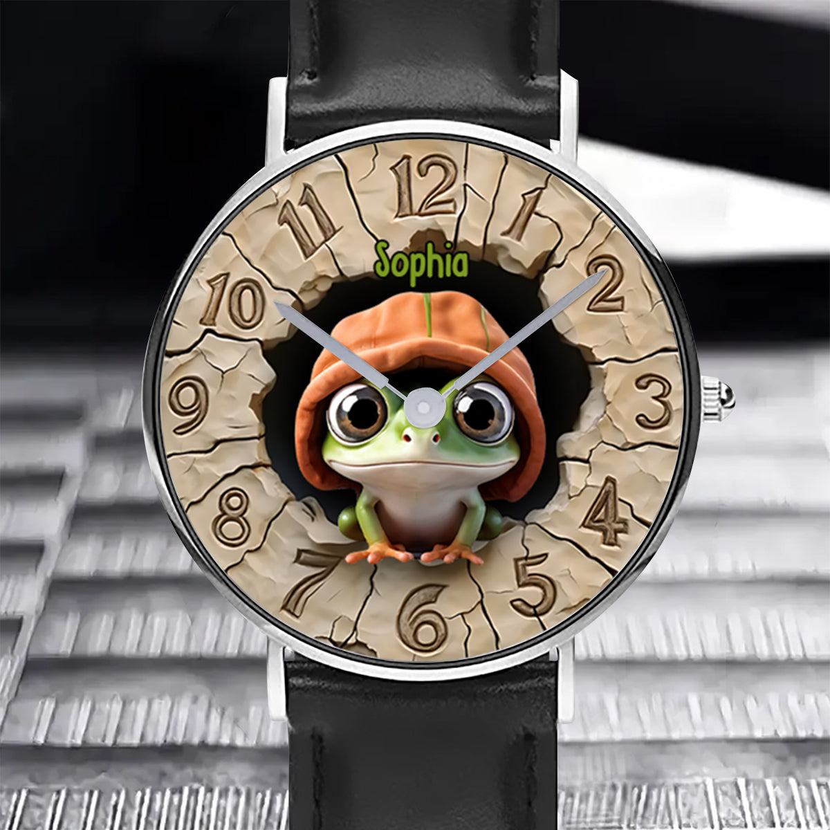Love Frog – Personalisierte Frosch-Handuhr