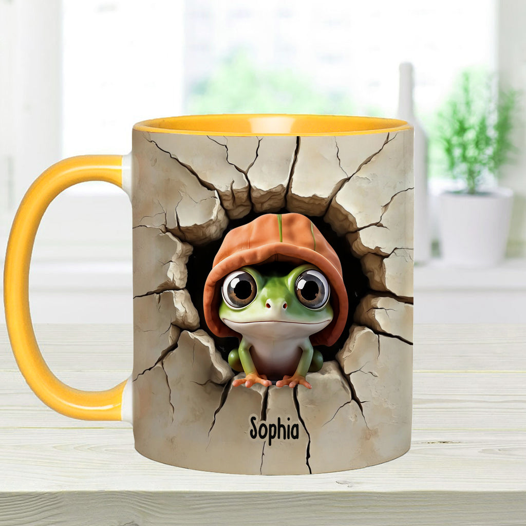 Niedlicher Frosch – Personalisierte Tasse mit Froschmotiv