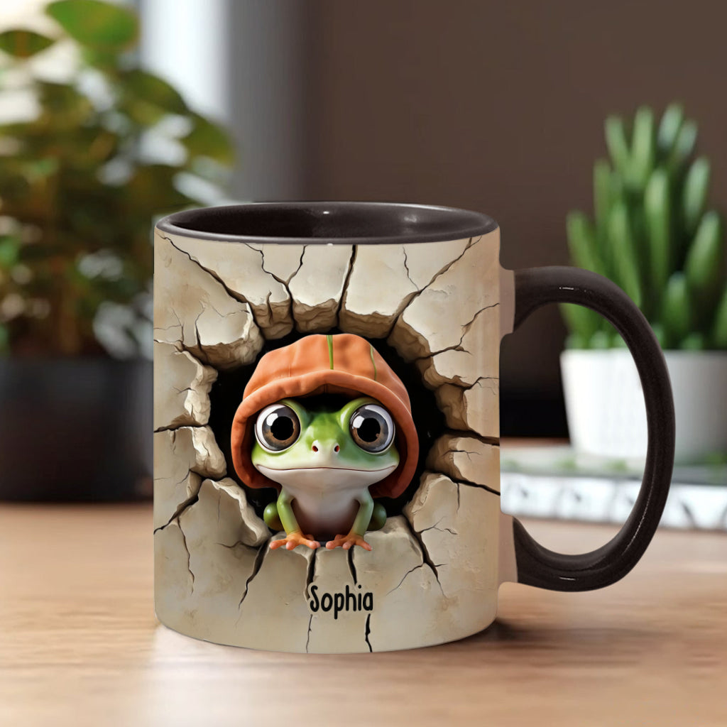 Niedlicher Frosch – Personalisierte Tasse mit Froschmotiv