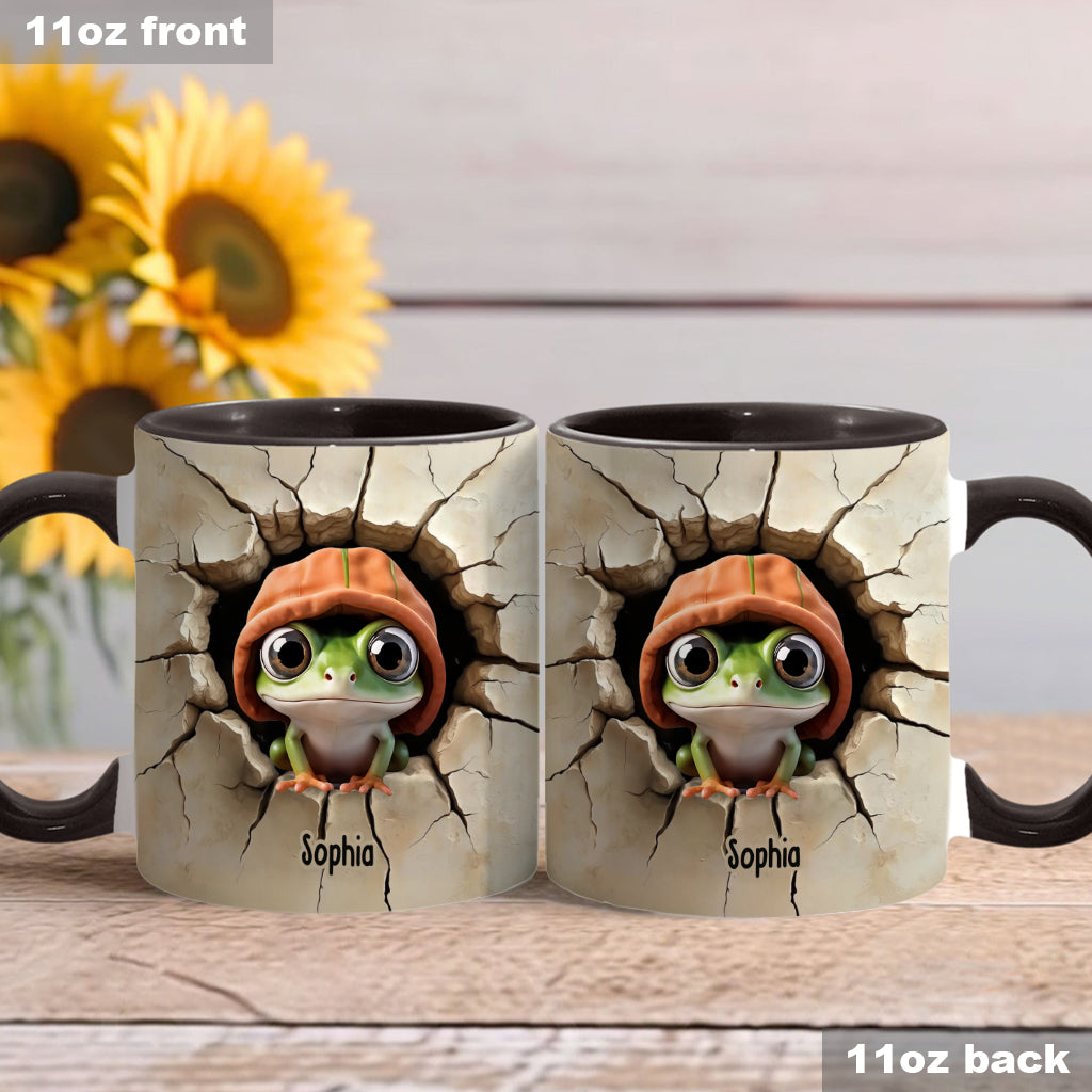 Niedlicher Frosch – Personalisierte Tasse mit Froschmotiv