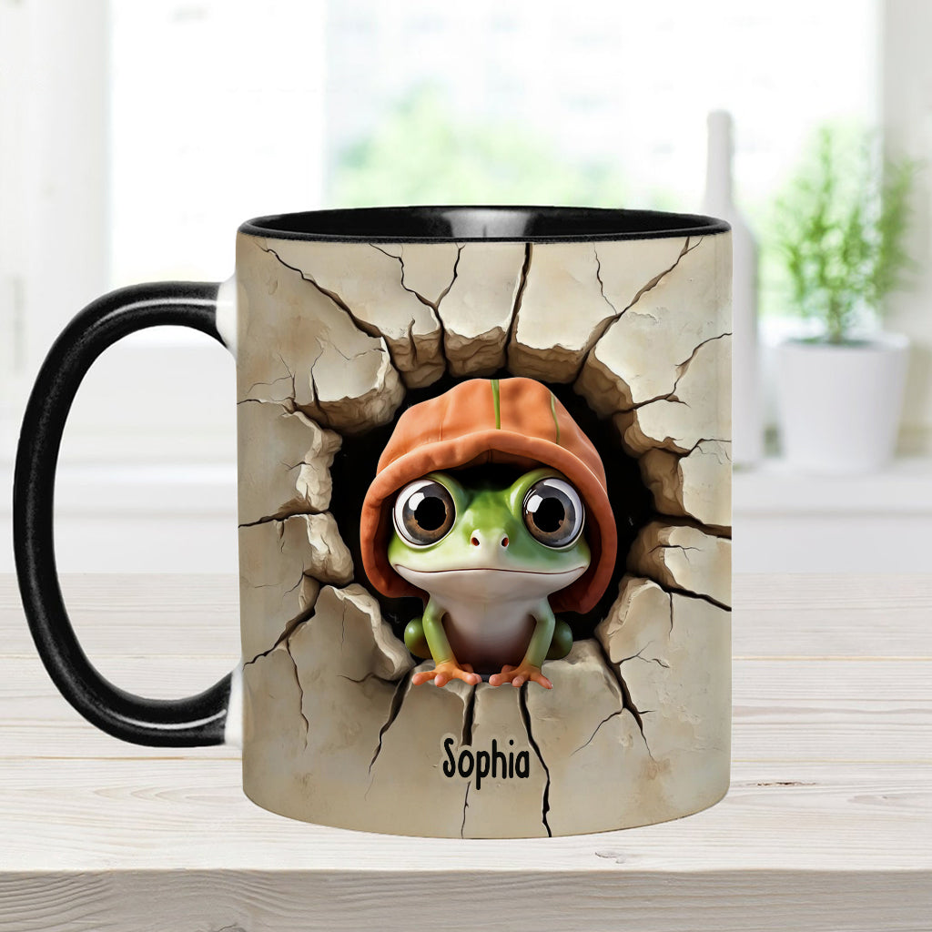 Niedlicher Frosch – Personalisierte Tasse mit Froschmotiv