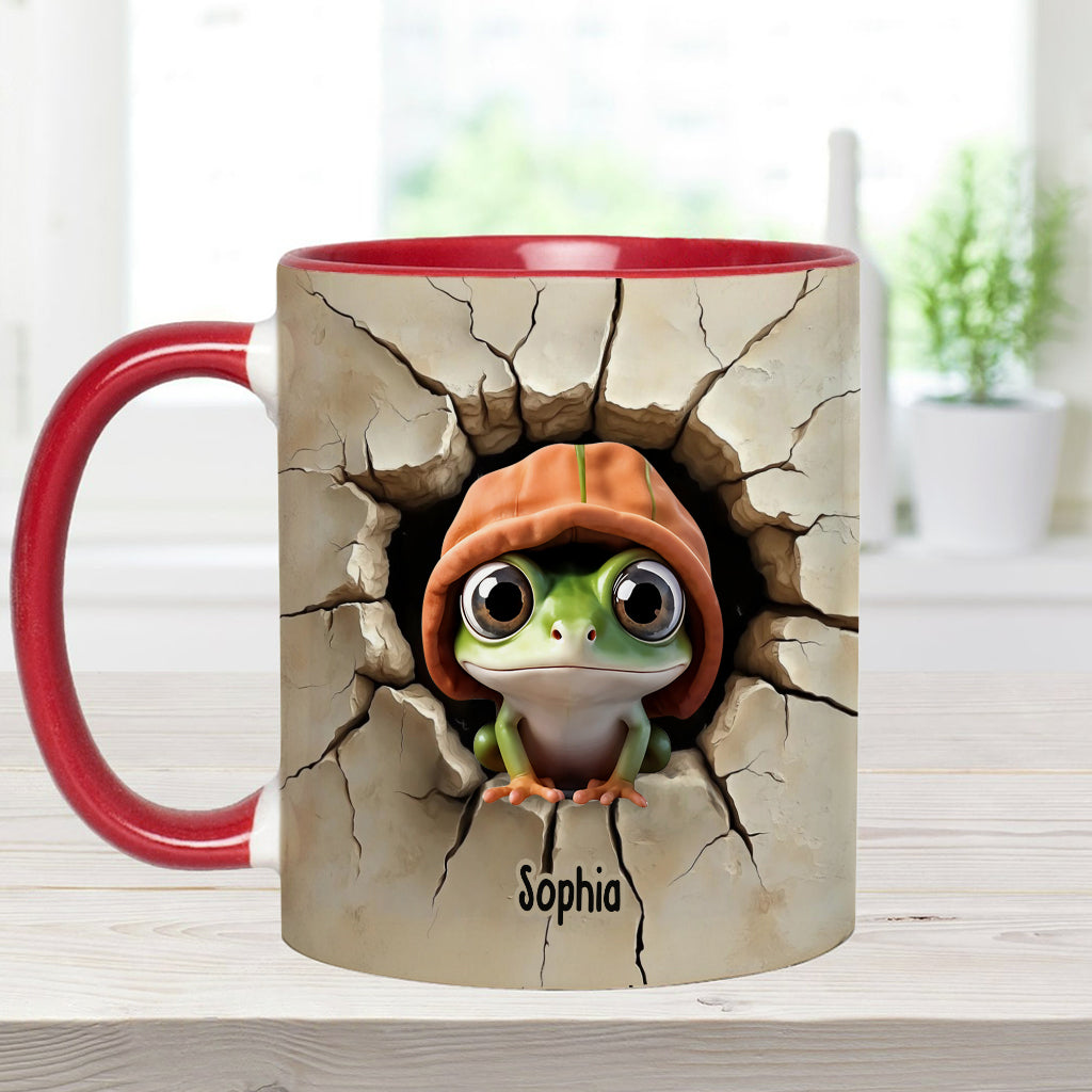 Niedlicher Frosch – Personalisierte Tasse mit Froschmotiv