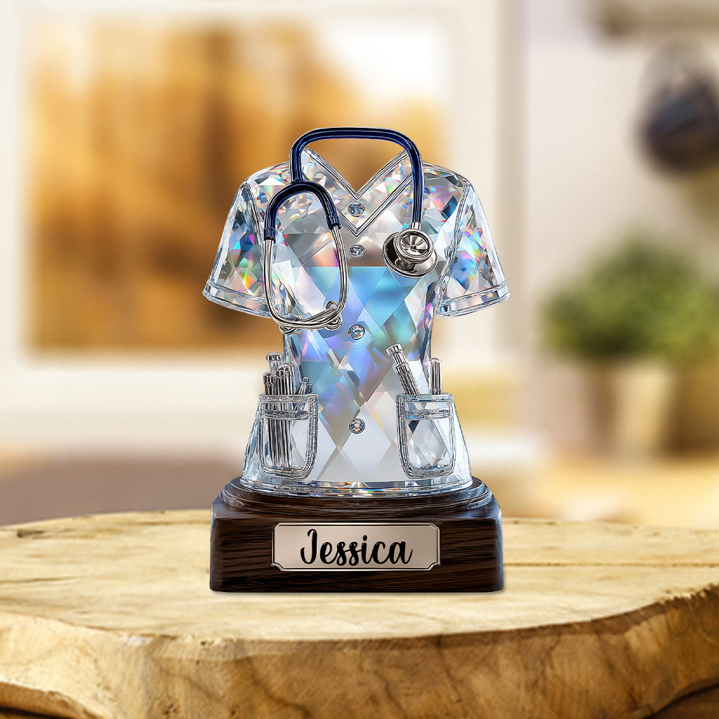 Liebe zum Krankenschwesterleben – Personalisierte Acrylplakette in individueller Form für Krankenschwestern