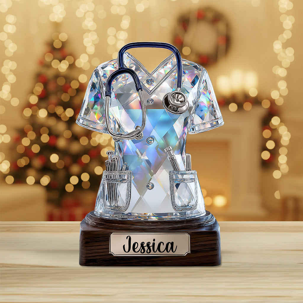 Liebe zum Krankenschwesterleben – Personalisierte Acrylplakette in individueller Form für Krankenschwestern