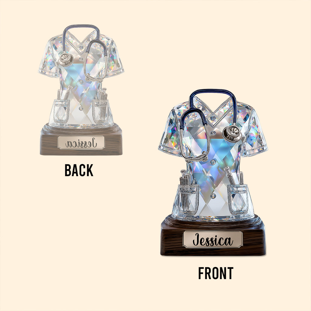 Liebe zum Krankenschwesterleben – Personalisierte Acrylplakette in individueller Form für Krankenschwestern