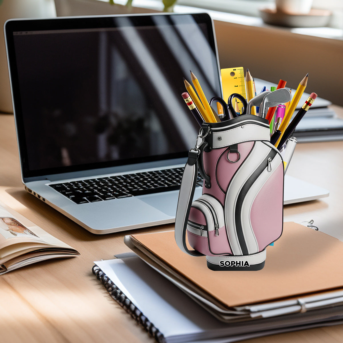 Golfer Life – Personalisierter Golf-Stifthalter aus Holz