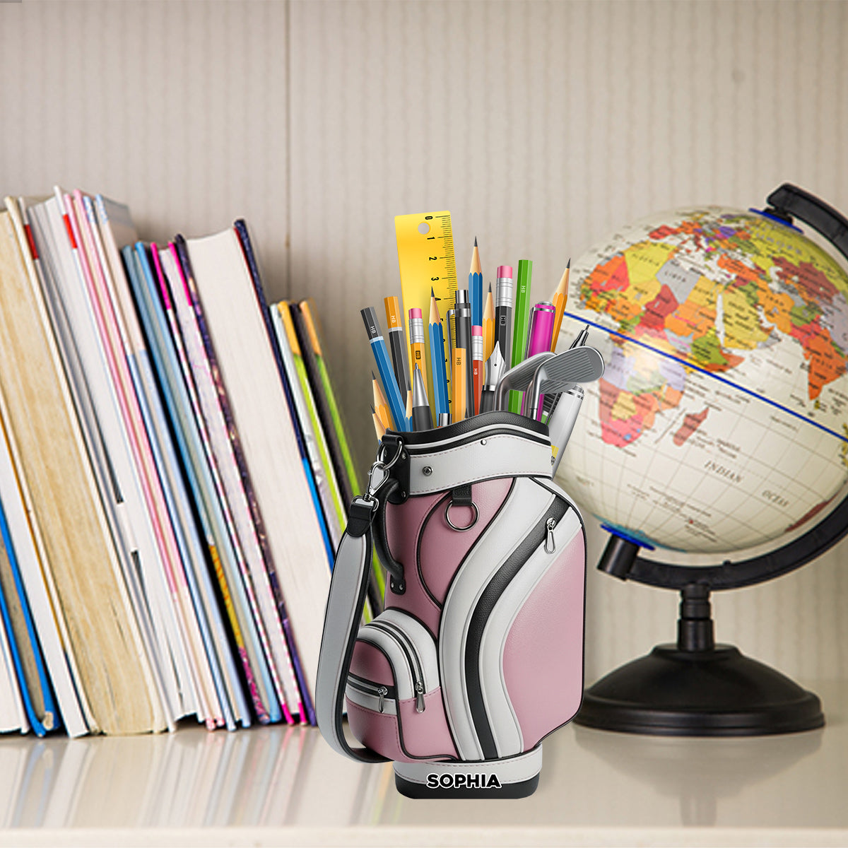 Golfer Life – Personalisierter Golf-Stifthalter aus Holz